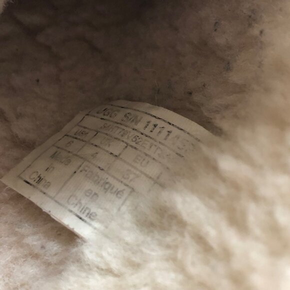 UGG Boots Womens 6 Klea Brown Suede Slip On Winter Shearling Lined - Picture 9 of 10